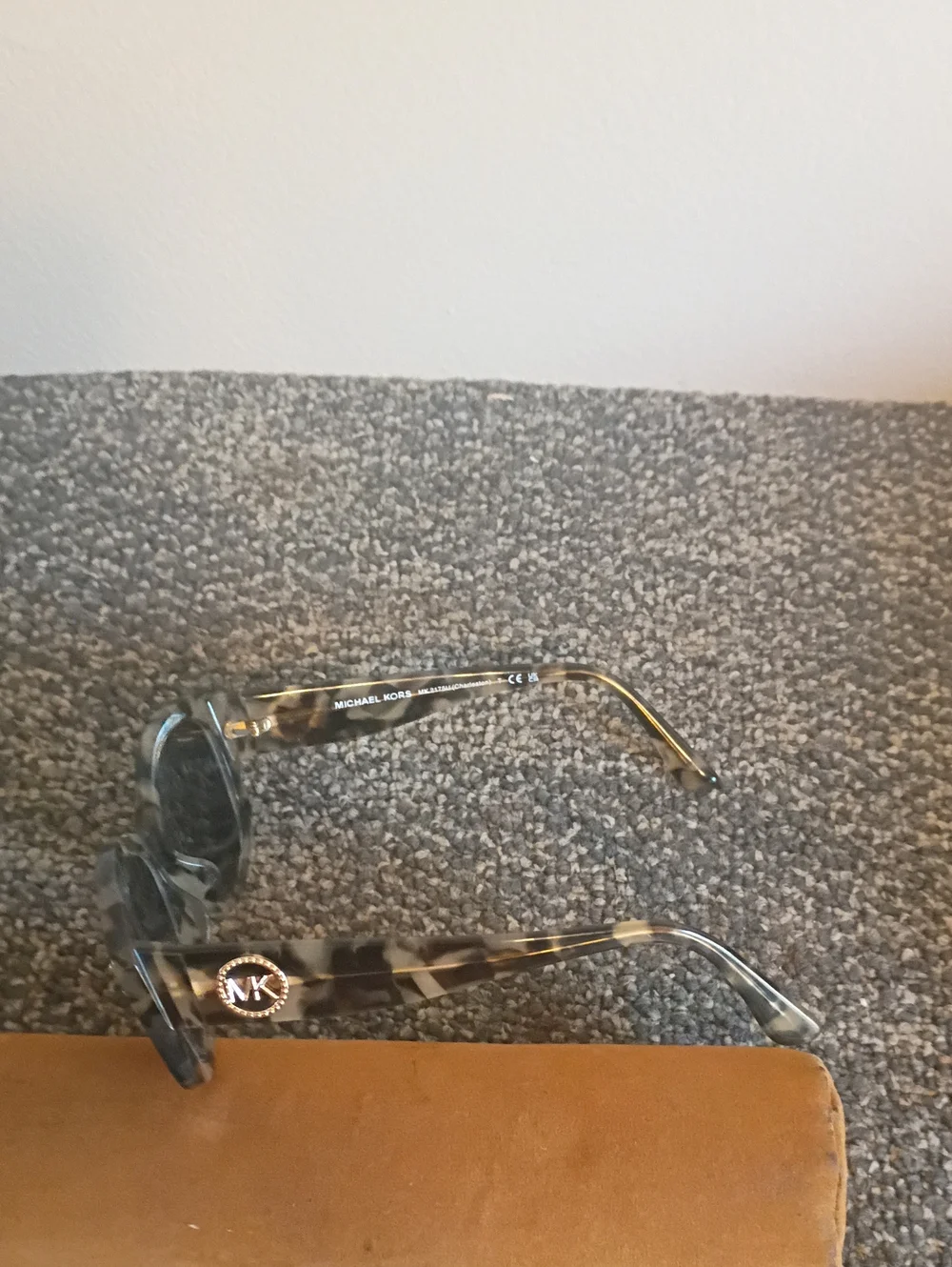 Michael Kors Gray Tortoiseshell Logo Sunglasses Frames ONLY